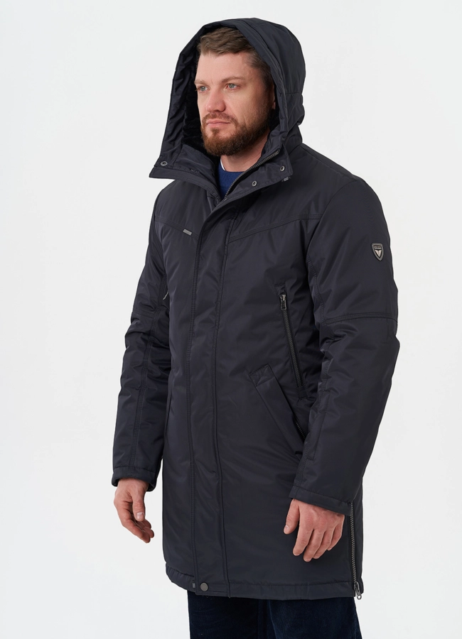 Мужской пуховик с капюшоном модель № 28274 универмаг малина