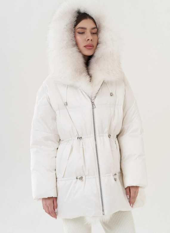 Пуховик женский с капюшоном 