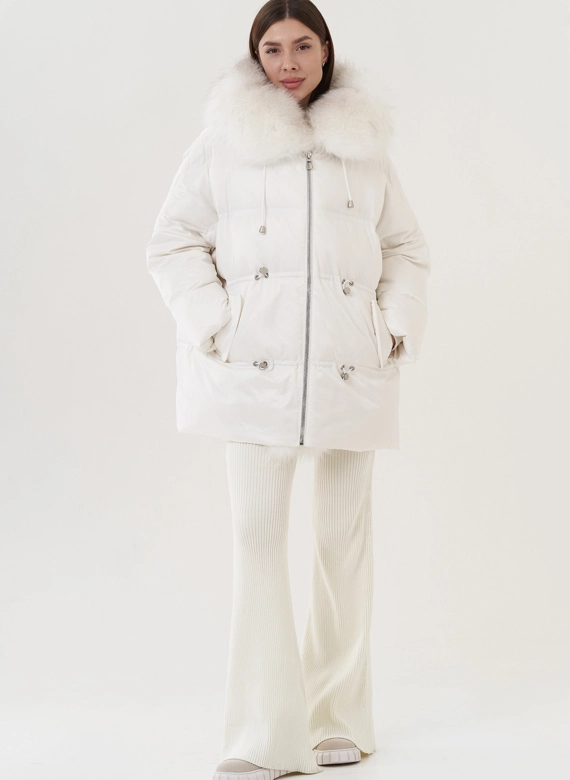 Пуховик женский с капюшоном 