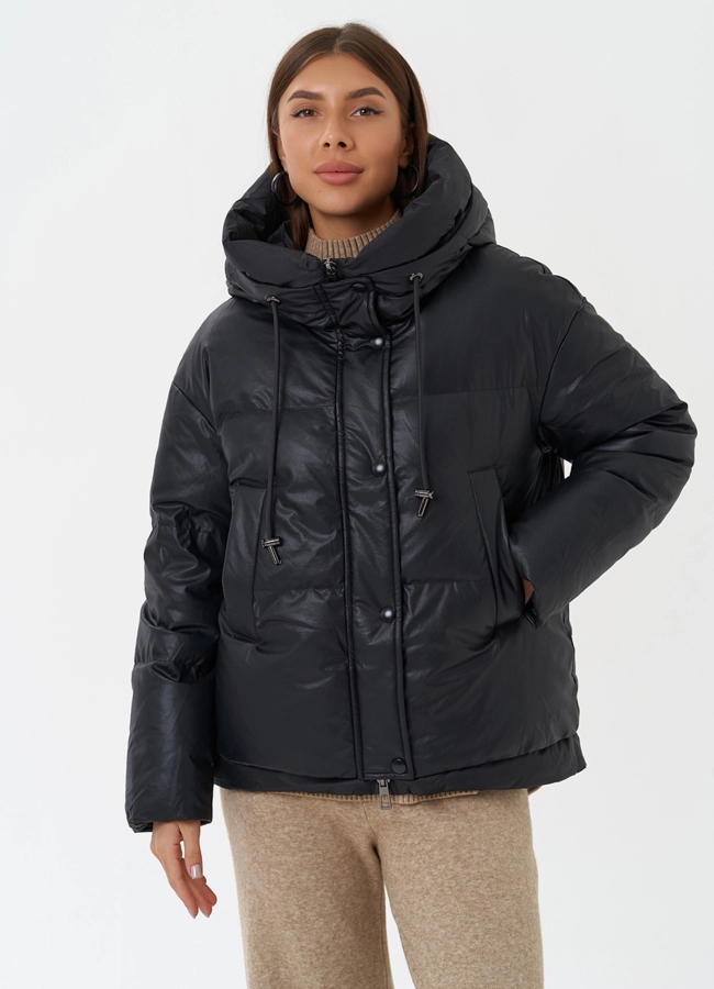 Утепленная куртка с капюшоном модель № 27866 универмаг малина фото